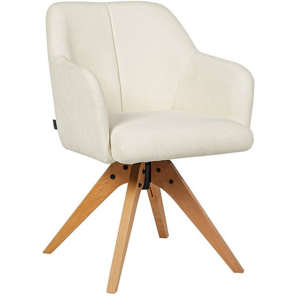 B&D home Polsterstuhl DAISY, Esszimmer Stuhl, Drehstuhl, Armlehnstuhl mit Drehfunktion (1 St), 360° drehbar, gepolstert, Gestell in Metall oder Holz zur Auswahl