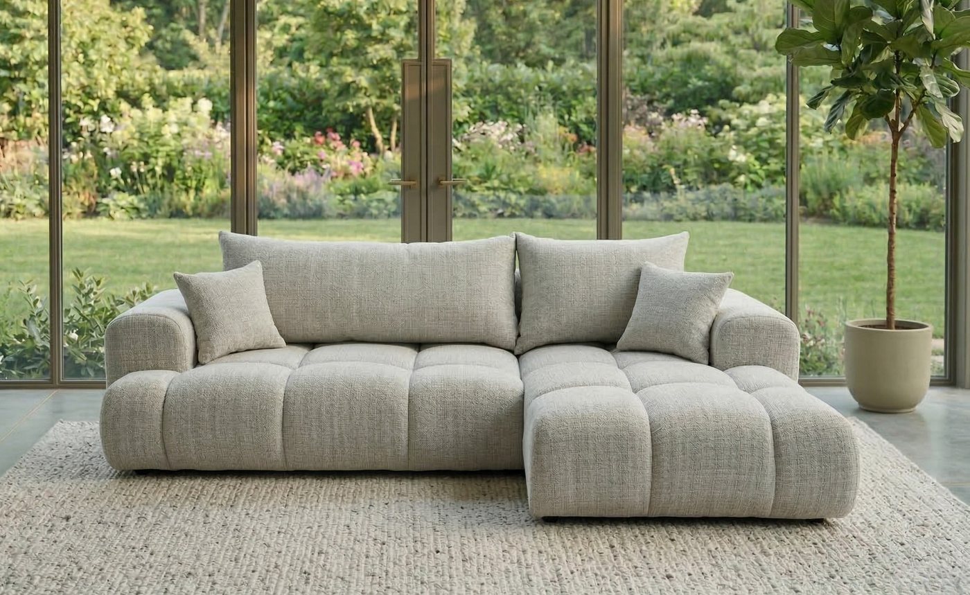B&B Home Big-Sofa Sofa Vitton II mit Schlaffunktion L-Form mit Bettkasten, L-Form Couch rechts oder links – Bild 3 von 5