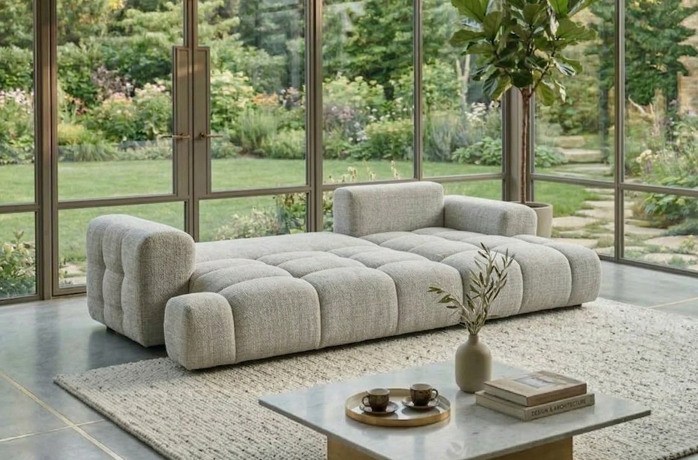 B&B Home Big-Sofa Sofa Vitton II mit Schlaffunktion L-Form mit Bettkasten, L-Form Couch rechts oder links – Bild 4 von 5