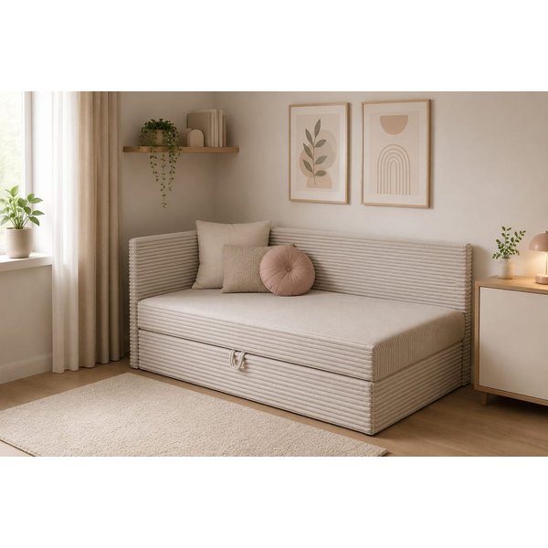 B&B Home Boxspringbett Boxspringbett Tiliano rechts oder links 90 cm 120 cm (H3 Matratze Bonnellfederung, Kopfteil, Seitenteil und Bettkasten)