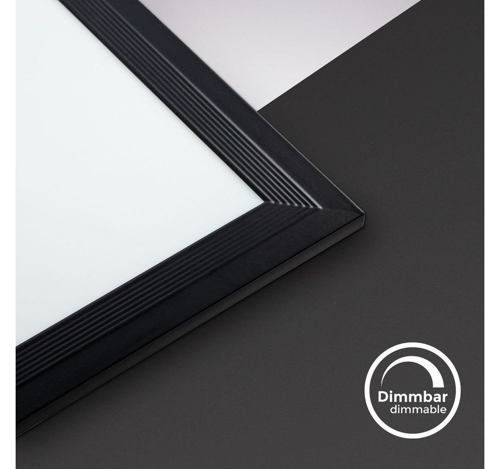 B.K.Licht Deckenleuchte LED Panel 100x25cm schwarz mit Fernbedienung dimmbar - BKL1498, Dimmfunktion, LED fest integriert, CCT Farbtemperatursteuerung - Warmwei – Bild 4 von 5