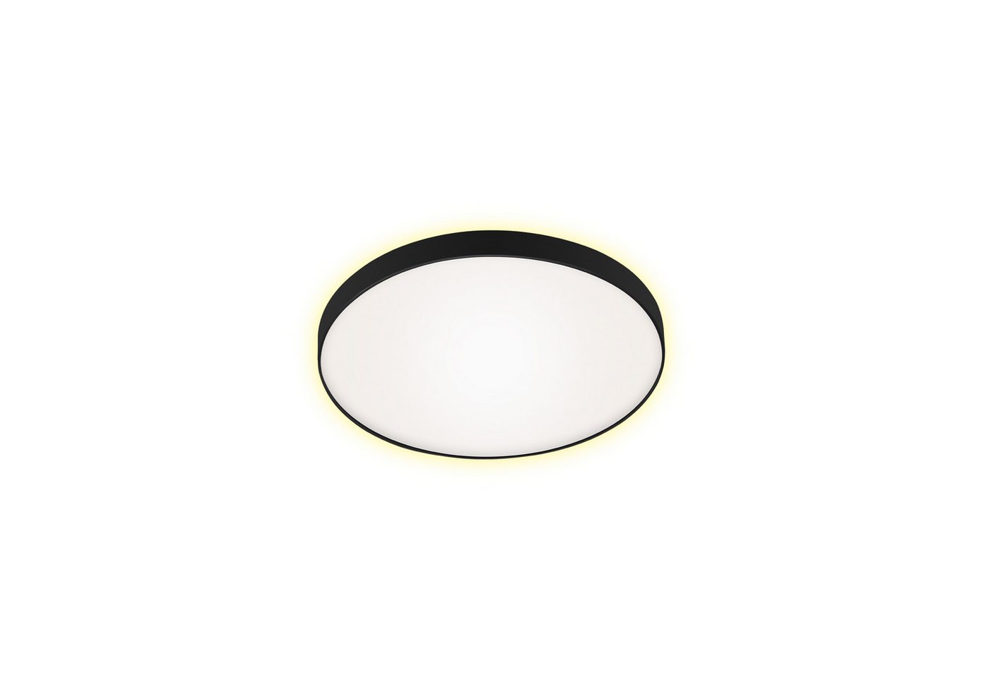 B.K.Licht Deckenleuchte moderne LED Bad-Deckenlampe IP44 flach rund silber/schwarz, LED fest integriert, Neutralweiß, 4000K LED-Badlampe Decke 12W 1200lm Leucht – Bild 2 von 5