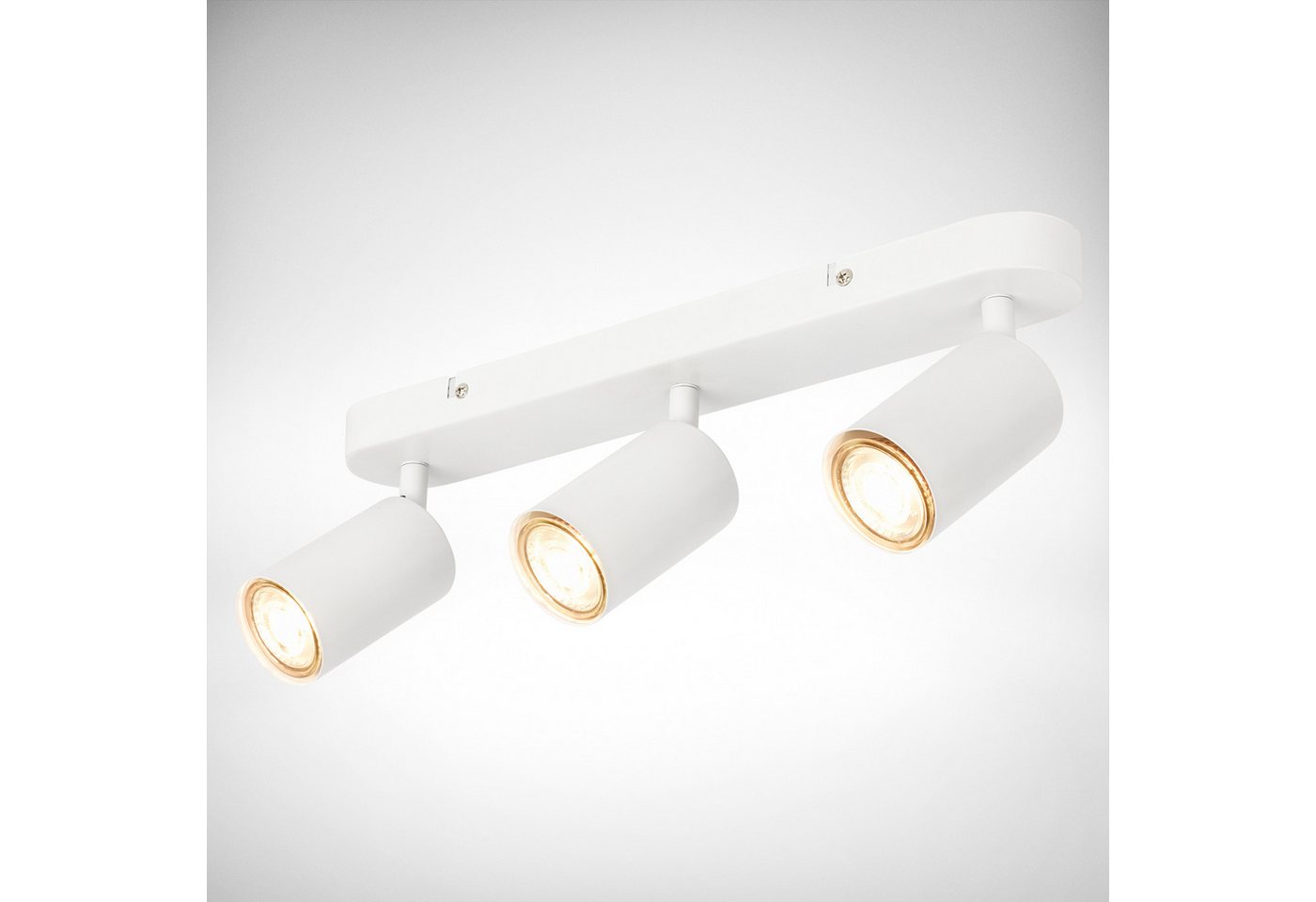 B.K.Licht Deckenspot Deckenlampe schwenkbar, GU10 Deckenleuchte, ohne Leuchtmittel, 39 cm Länge weiß Schlafzimmerlampe – Bild 3 von 5
