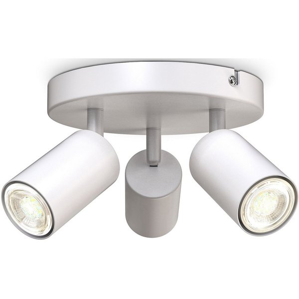 B.K.Licht Deckenspots, ohne Leuchtmittel, 3-flammige Spotlampe, rund, schwenkbar, drehbar, GU10, schwarz