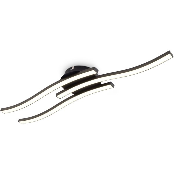 B.K.Licht LED Deckenleuchte BK_DL1432 LED Deckenlampe, 3.000K Warmweiß, 3x 6 Watt, 3x 480 Lumen, LED fest integriert, Warmweiß, Geschwungende Deckenlampe, Länge