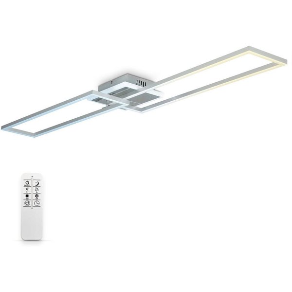 B.K.Licht LED Deckenleuchte BK_FR1439 LED-Deckenlampe, 40 Watt, Schwenkbar, Dimmbar, CCT, CCT - über Fernbedienung, LED fest integriert, warmweiß - kaltweiß, Fa