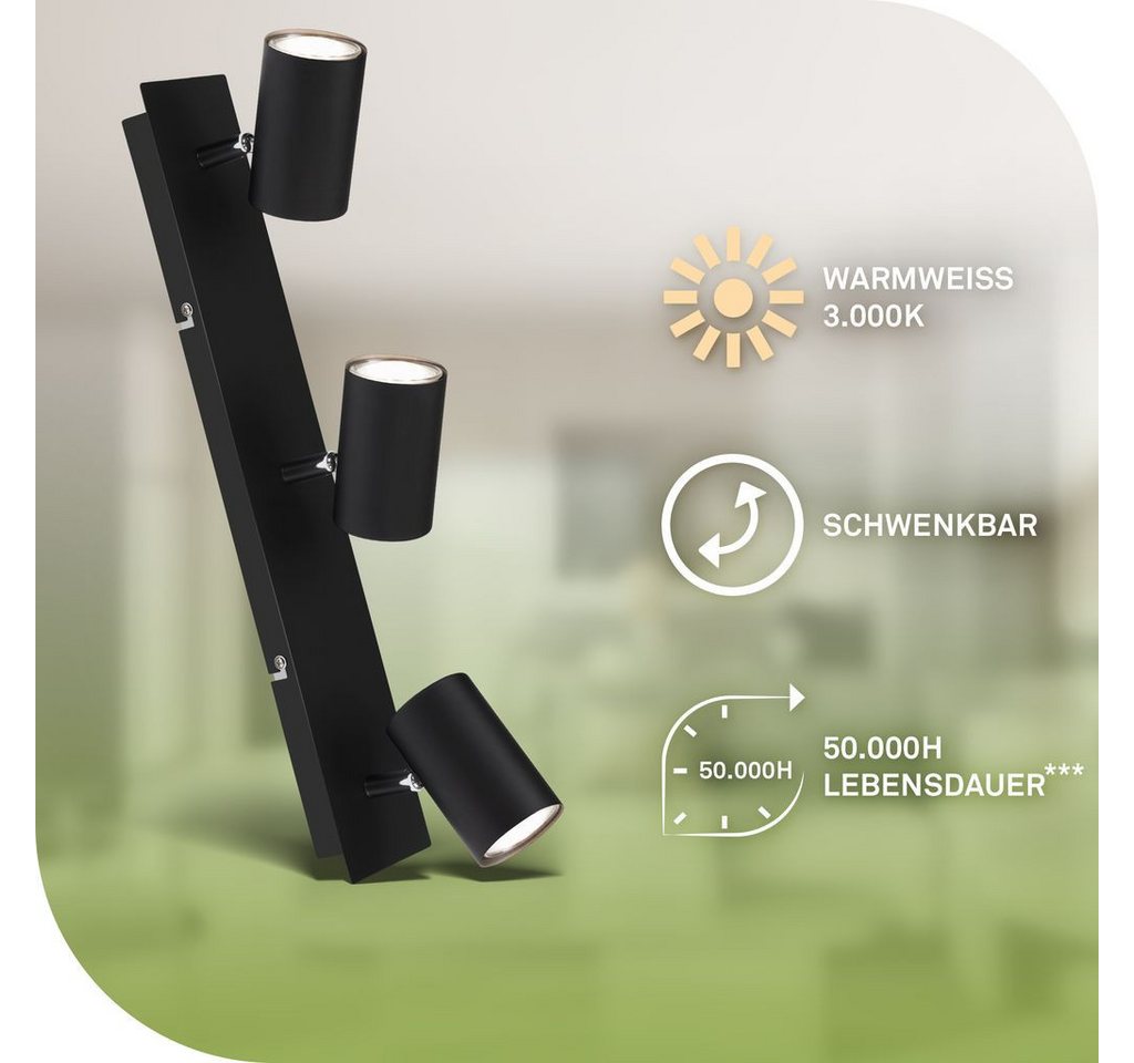 B.K.Licht LED Deckenleuchte BKL1631, LED wechselbar, 2700K - Extra-Warmweiß – Bild 2 von 5