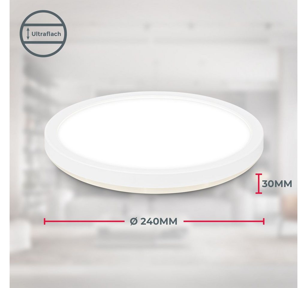 B.K.Licht LED Deckenleuchte LED Panel Bewegungsmelder IP44 weiß - BKL1603, LED fest integriert, 2700K - Extra-Warmweiß – Bild 4 von 5
