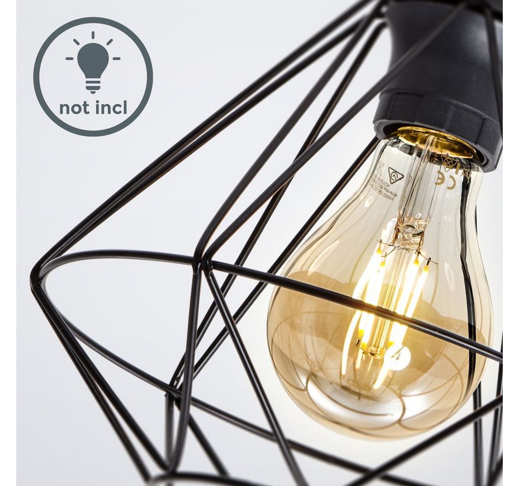 B.K.Licht LED Deckenleuchte Retro Deckenlampe Draht 1-flammig max. 40 Watt - BKL1234, ohne Leuchtmittel, 3000K - Warmweiß – Bild 5 von 5