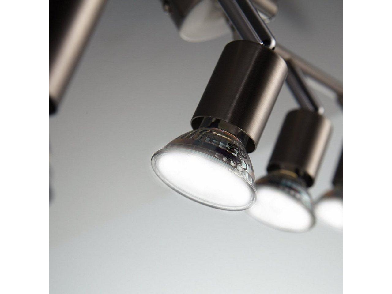 B.K.Licht LED Deckenspots, Leuchtmittel wechselbar, Warmweiß, LED Deckenleuchte, Strahler schwenkbar, Inkl. 4 x 3W Leuchtmittel GU10 – Bild 3 von 5