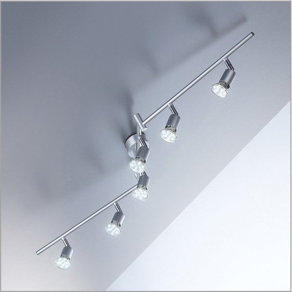 B.K.Licht LED Deckenspots, Leuchtmittel wechselbar, Warmweiß, LED Deckenleuchte, schwenkbar, Spots, inkl. 6x GU10 Leuchtmittel