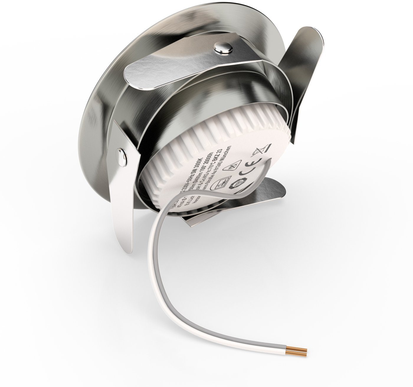 B.K.Licht LED Einbauleuchte 12er Set Einbaustrahler, Schwenkbare Deckenspots, flache Spots, LED fest integriert, Warmweiß, 3.000K, 400Lm, 4,8W, Kunststoff, 8,2  – Bild 4 von 5