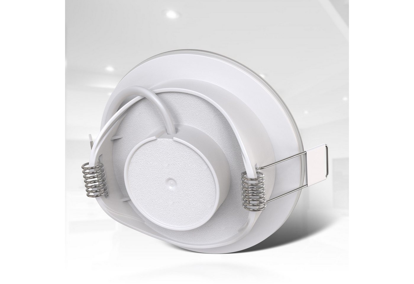 B.K.Licht LED Einbauleuchte 5er Set LED Bad Einbaustrahler, IP65 geschützt, flache LED Einbauspots, LED fest integriert, Neutralweiß, 4.000K, 350Lm, 3W, Kunstst – Bild 5 von 5