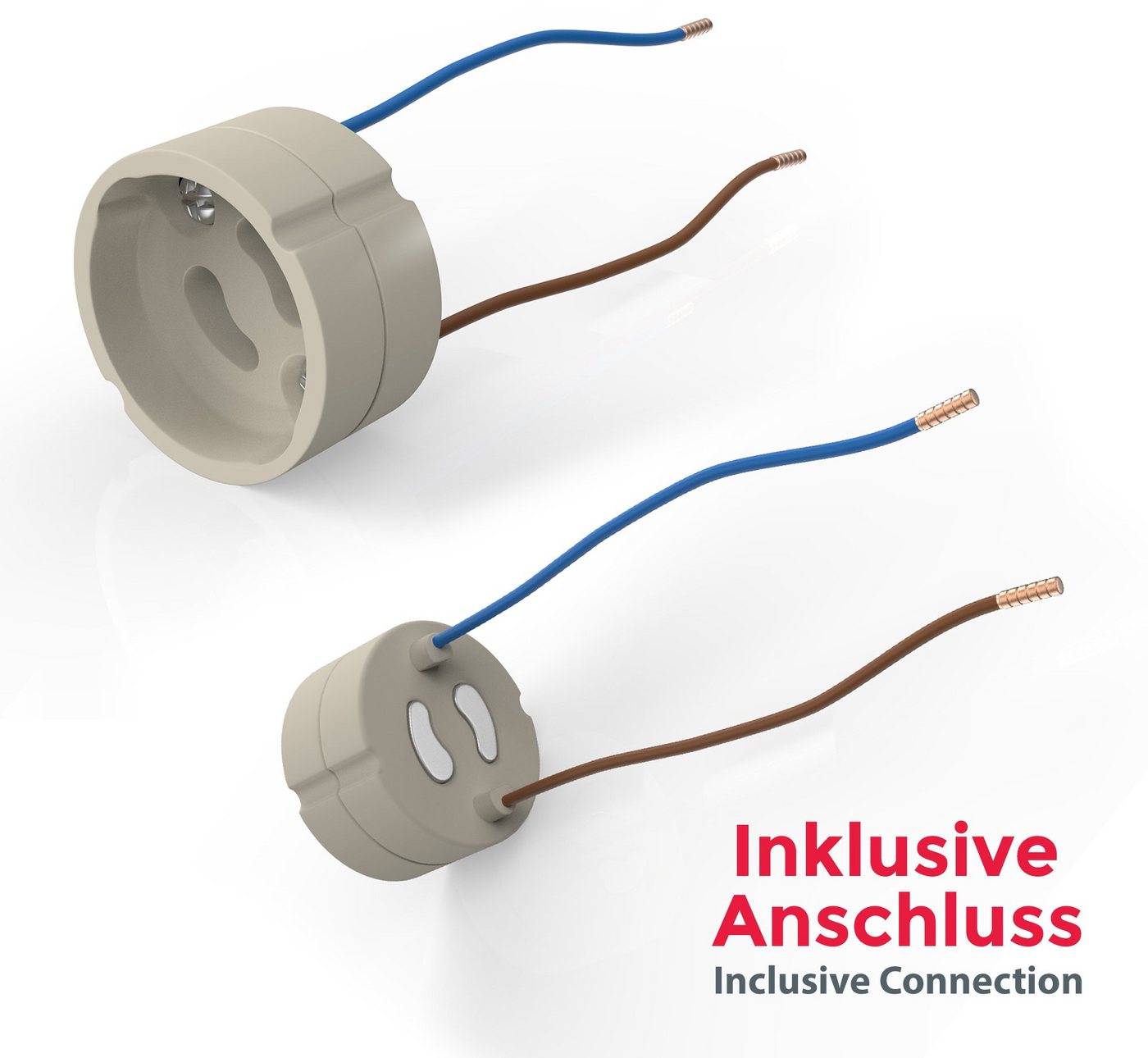B.K.Licht LED Einbauleuchte 6er Set Einbaustrahler, Dimmbar, Schwenkbar, LED Einbauspots, Dimmfunktion, Leuchtmittel wechselbar, Warmweiß, 3.000K, 400Lm, 5,5W,  – Bild 3 von 5