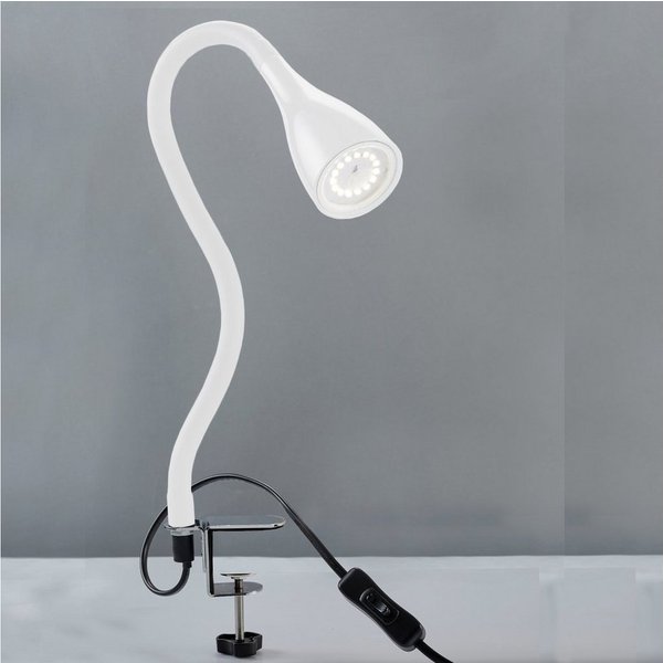 B.K.Licht LED Klemmleuchte Sirius, Dimmfunktion, mehrere Helligkeitsstufen, Leuchtmittel wechselbar, Warmweiß, LED Tischleuchte dimmbar Schreibtisch Büroleuchte