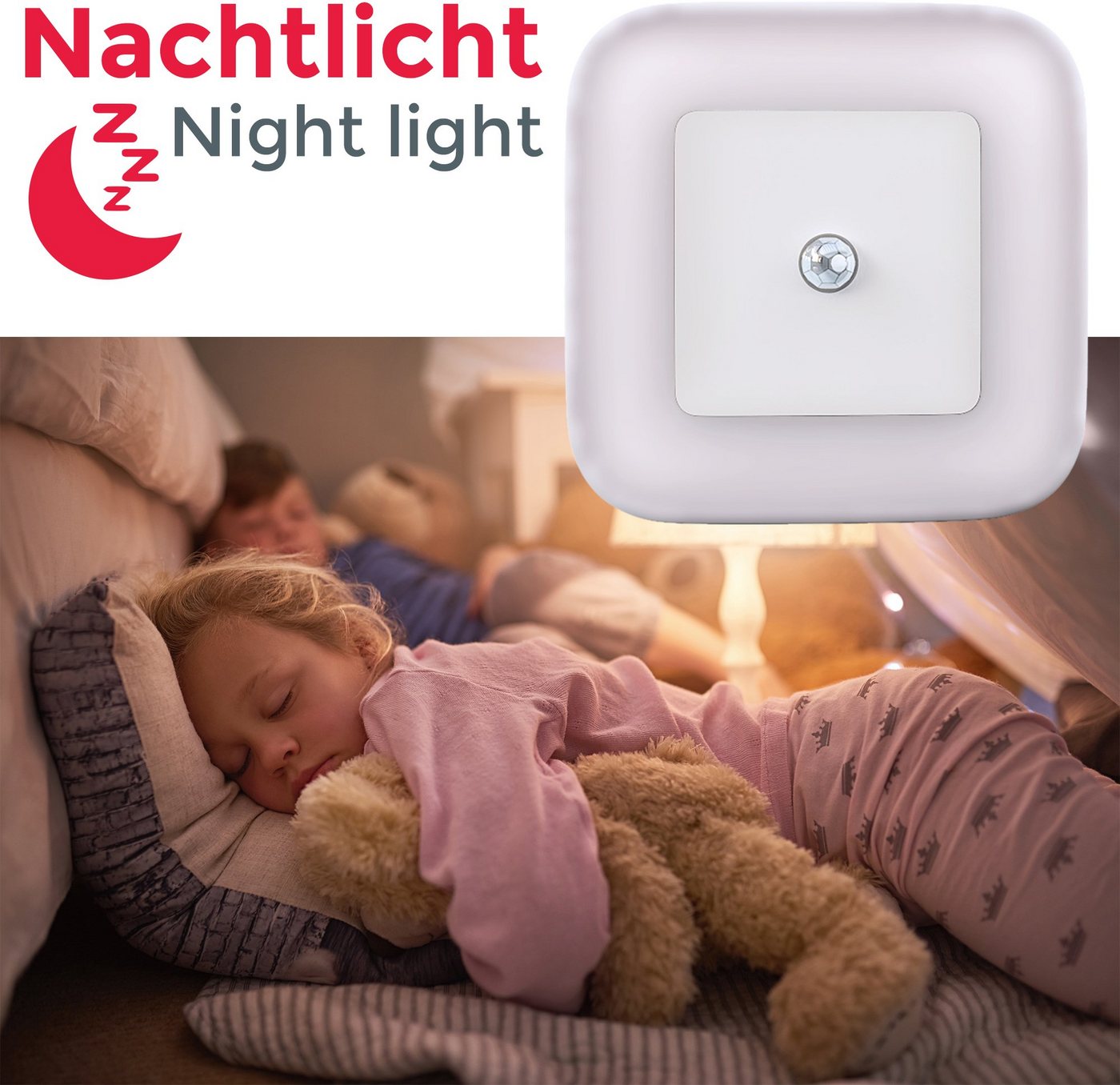 B.K.Licht LED Nachtlicht Start, Bewegungsmelder, Nachtlichtfunktion, LED fest integriert, Warmweiß, Nachtleuchte, Flurlicht, Bewegungsmelder, Dämmerungssensor,  – Bild 4 von 5