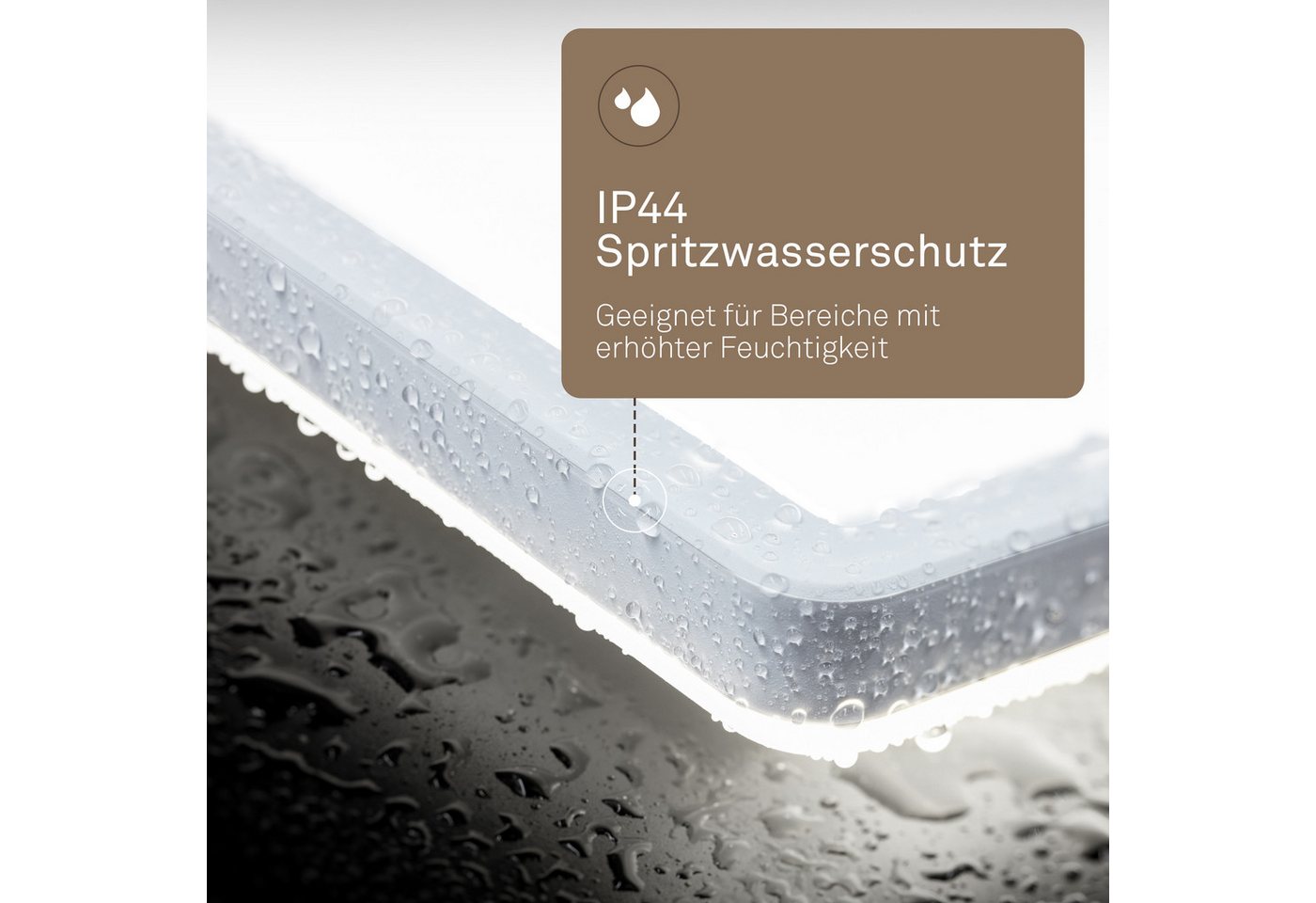 B.K.Licht LED Panel SHALLOW, LED fest integriert, Neutralweiß, 58x20x3 cm, Badlampe, Badezimmer, Küche, Wohnzimmer – Bild 5 von 5