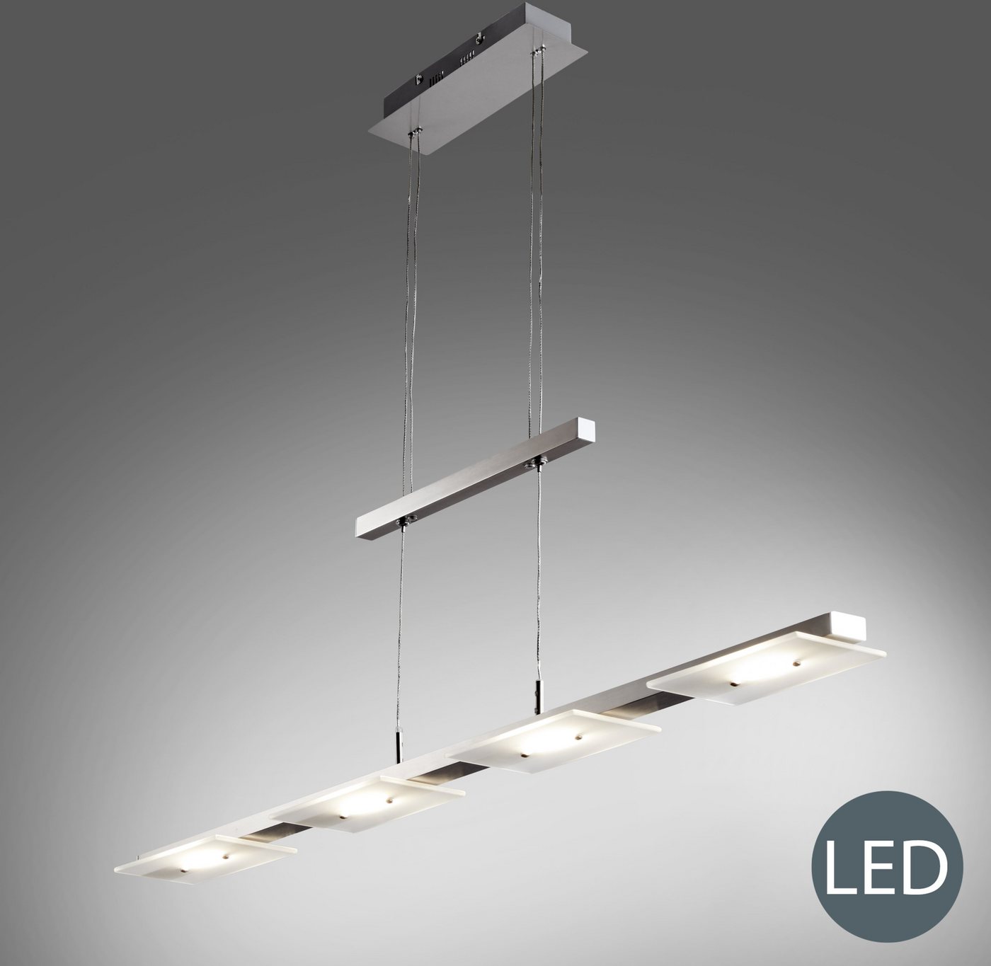 B.K.Licht LED Pendelleuchte Aries, LED fest integriert, Warmweiß, Deckenleuchte, Pendelleuchte, inkl. 18W 1600lm, Hänge-Lampe, Esszimmer – Bild 2 von 5