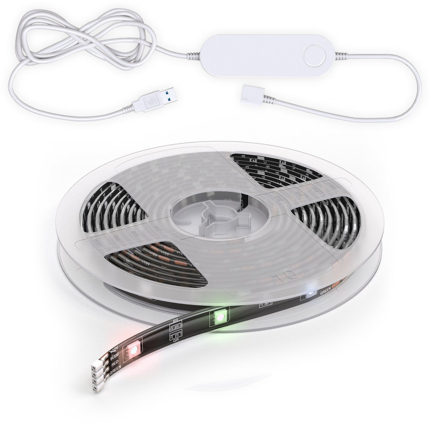 B.K.Licht LED-Streifen, Smart Home LED Stripe/Band 2m inkl. USB WiFi Appsteuerung – Bild 5 von 5