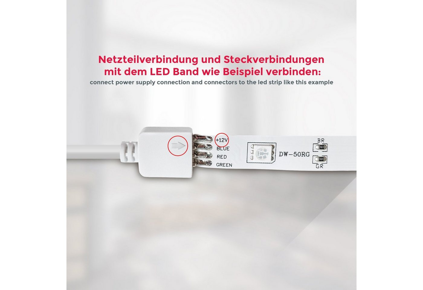 B.K.Licht LED-Streifen Lucilla, LED Band, RGB, Fernbedienung, selbstklebend, Farbwechsel, kürzbar – Bild 5 von 5