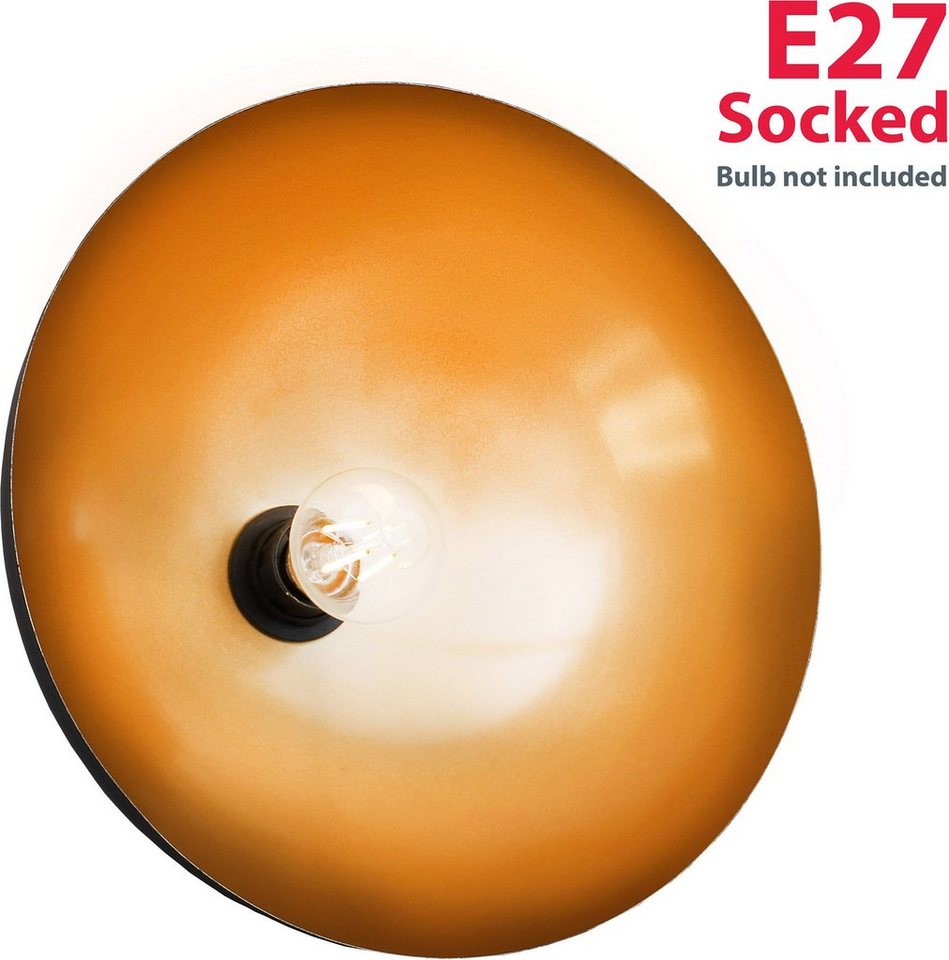 B.K.Licht Pendelleuchte Auriga, ohne Leuchtmittel, LED Design Hängelampe schwarz-gold Hänge-Leuchte Küche Deckenlampe E27 – Bild 2 von 5