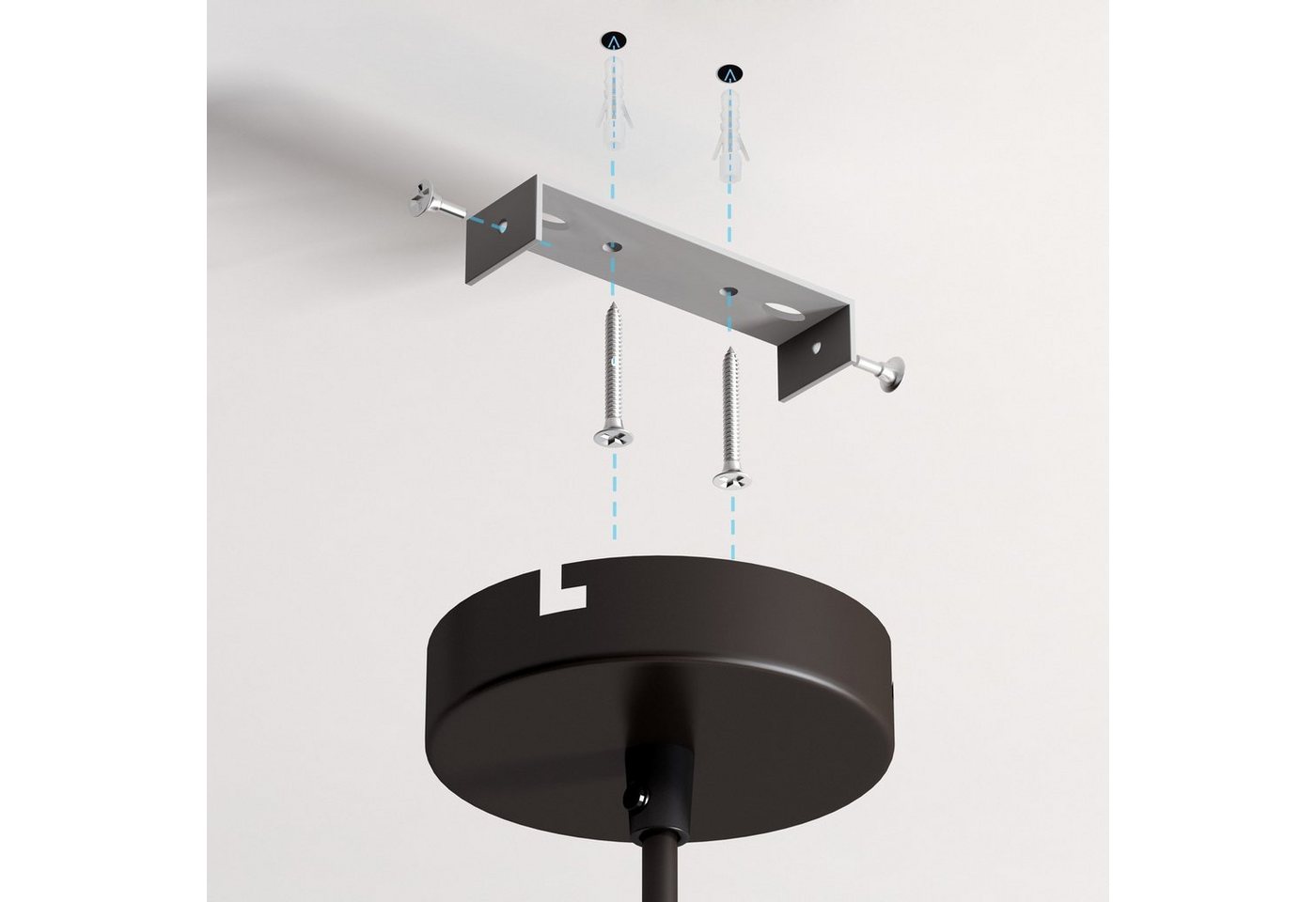 B.K.Licht Pendelleuchte Auriga, ohne Leuchtmittel, LED Design Hängelampe schwarz-gold Hänge-Leuchte Küche Deckenlampe E27 – Bild 3 von 5