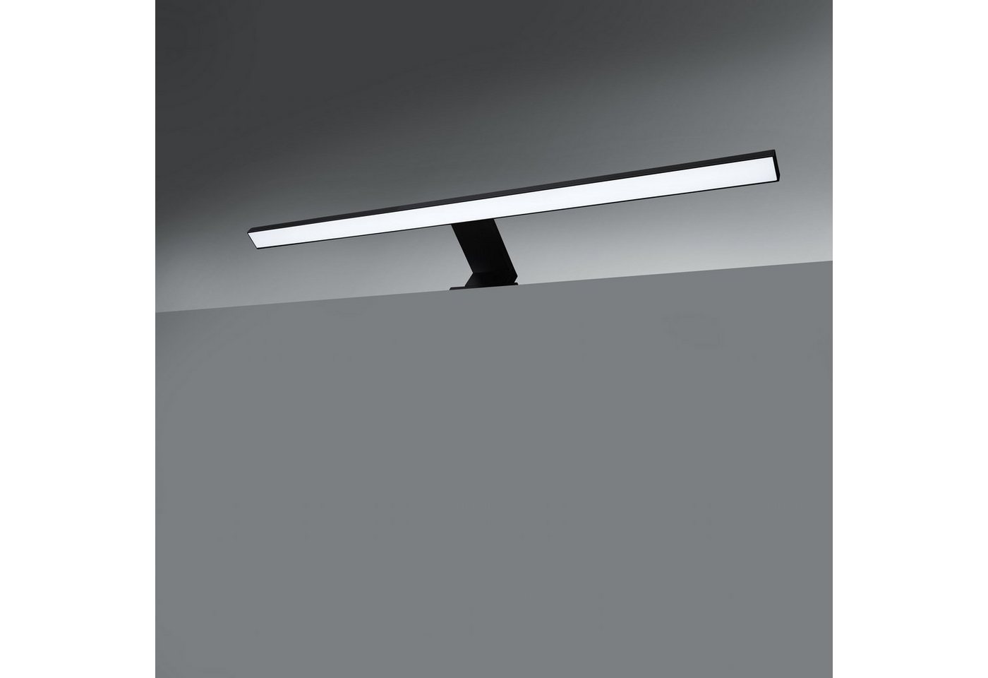 B.K.Licht Spiegelleuchte BK Spiegellampe Bad, neutralweiße Lichtfarbe, klemmbar, LED fest integriert, Neutralweiß, 8W, 4.000K neutralweißes Licht, IP44, Spritzw – Bild 3 von 5