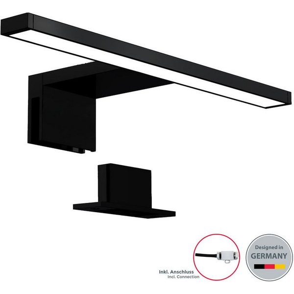 B.K.Licht Spiegelleuchte BK Spiegellampe Bad, neutralweiße Lichtfarbe, klemmbar, LED fest integriert, Neutralweiß, 8W, 4.000K neutralweißes Licht, IP44, Spritzw