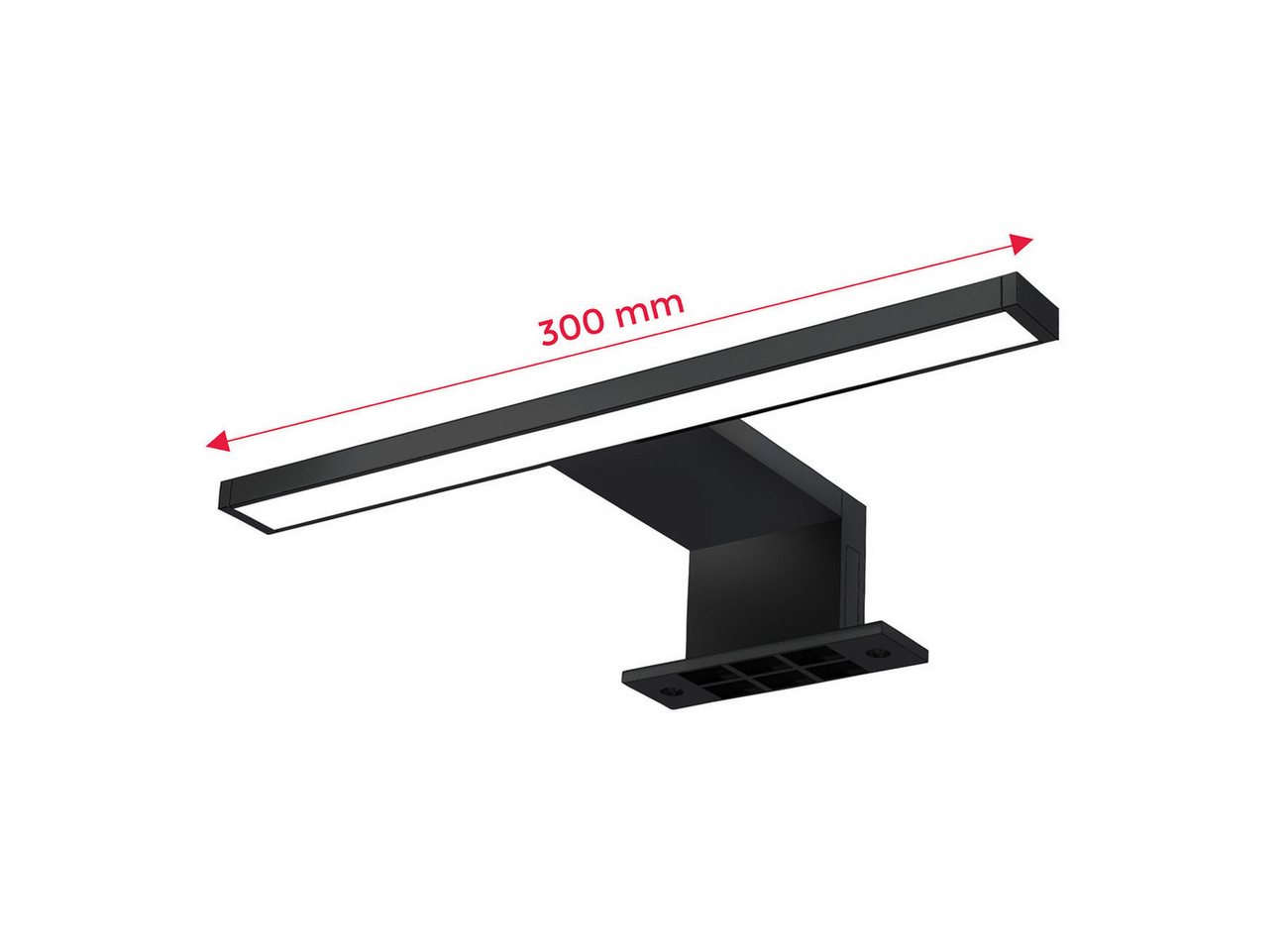 B.K.Licht Spiegelleuchte BK Spiegellampe Bad, neutralweiße Lichtfarbe, klemmbar, LED fest integriert, Neutralweiß, 8W, 4.000K neutralweißes Licht, IP44, Spritzw – Bild 5 von 5