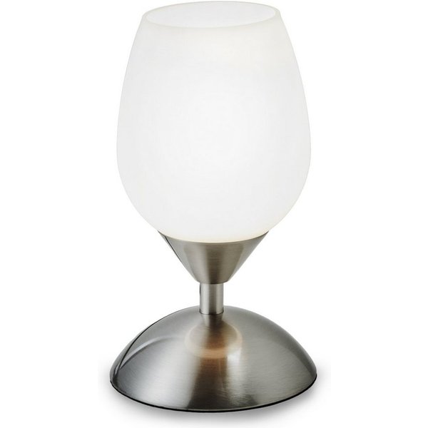 B.K.Licht Tischleuchte, ohne Leuchtmittel, Touchlampe, dimmbar, Nachttisch-Lampe, Schreibtischlampe, Wohnzimmer