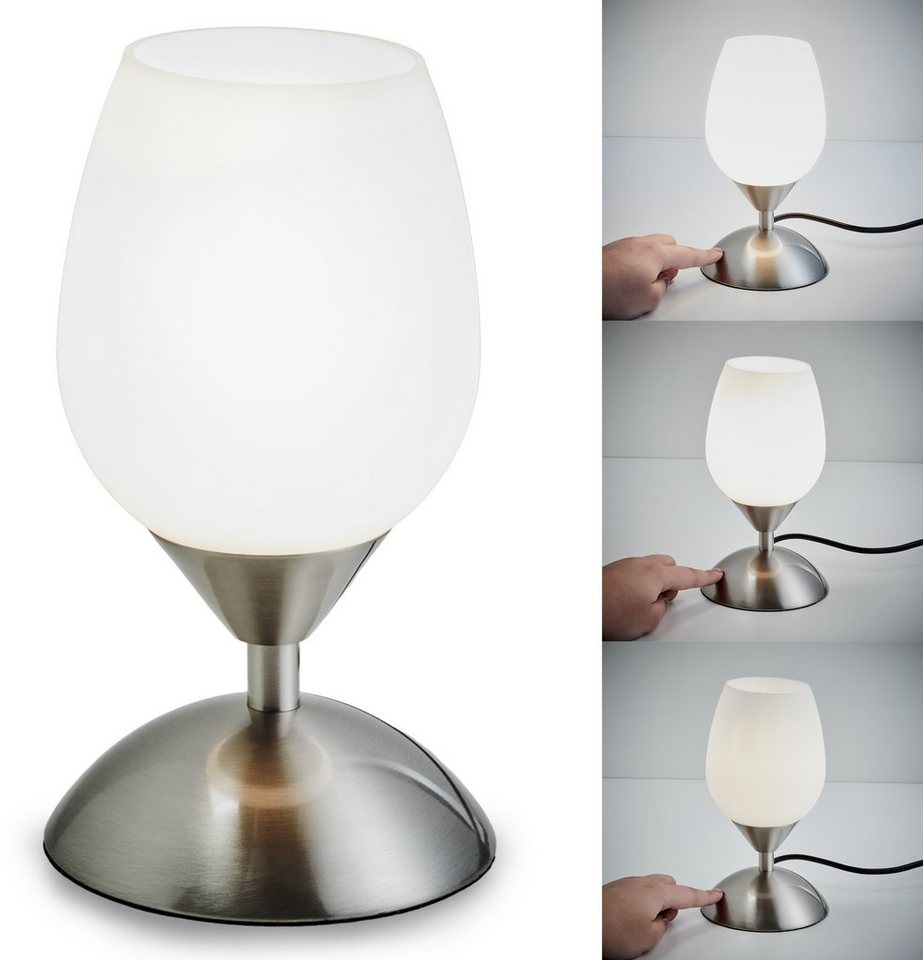 B.K.Licht Tischleuchte, ohne Leuchtmittel, Touchlampe, dimmbar, Nachttisch-Lampe, Schreibtischlampe, Wohnzimmer – Bild 3 von 5