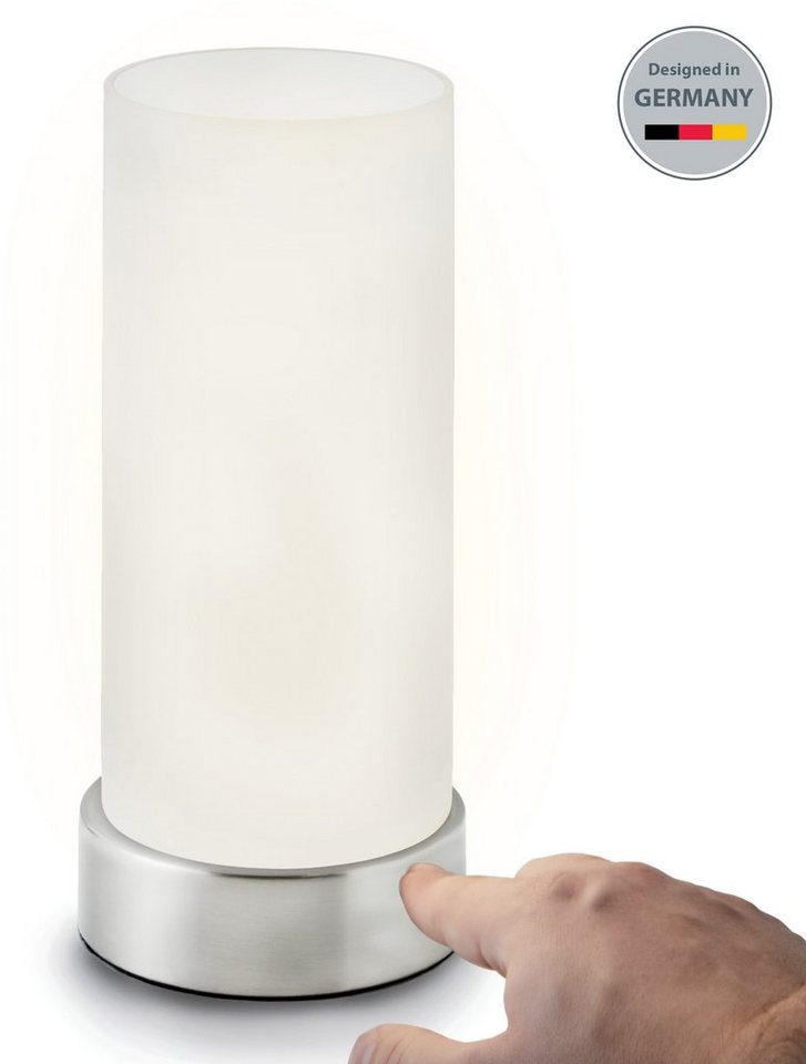 B.K.Licht Tischleuchte Isa, ohne Leuchtmittel, LED Tischlampe, Berührungssensor, dimmbar, Touchdimmer Nachttischlampe – Bild 3 von 5