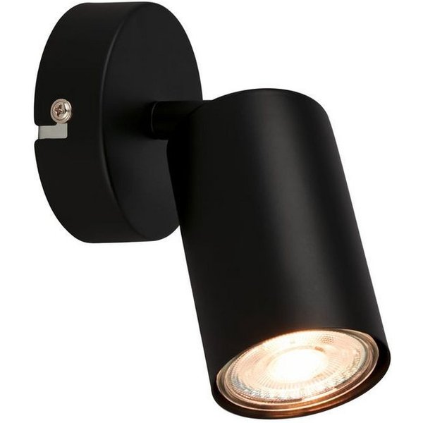 B.K.Licht Wandleuchte BKL1627, LED wechselbar, 2700K - Extra-Warmweiß, LED Wandlampe 8x15,5 cm Schwarz 2W 450lm GU10 Bettlampe Schlafzimmer
