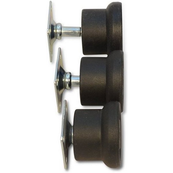 B&B Möbelfuß Polsterfuß Möbelgleiter Möbelfüße Kunststoff Schwarz ф38x43 4 Stk, (4-St)