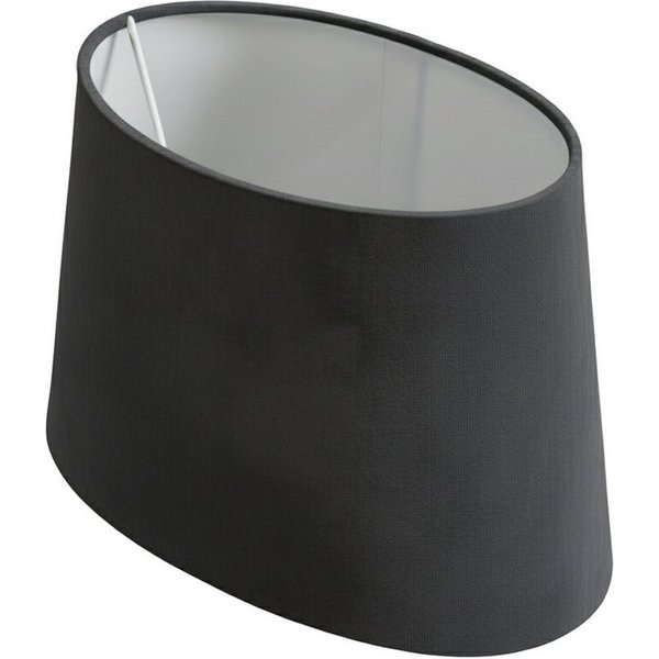 B&S Lampenschirm Lampenschirm oval Velvet grau B:20,5x12/T:17x10/H:14cm, Jinming
