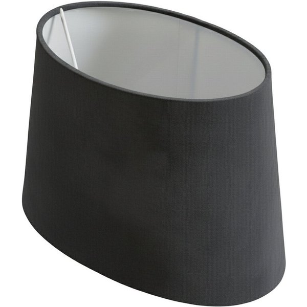 B&S Lampenschirm Lampenschirm oval Velvet grau B:31,5x20/T:23,5x15/H:19,5cm, Jinming