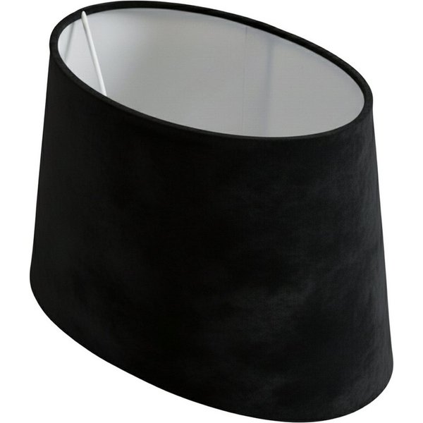 B&S Lampenschirm Lampenschirm oval Velvet schwarz B:31,5x20/T:23,5x15/H:19,5cm, Jinming