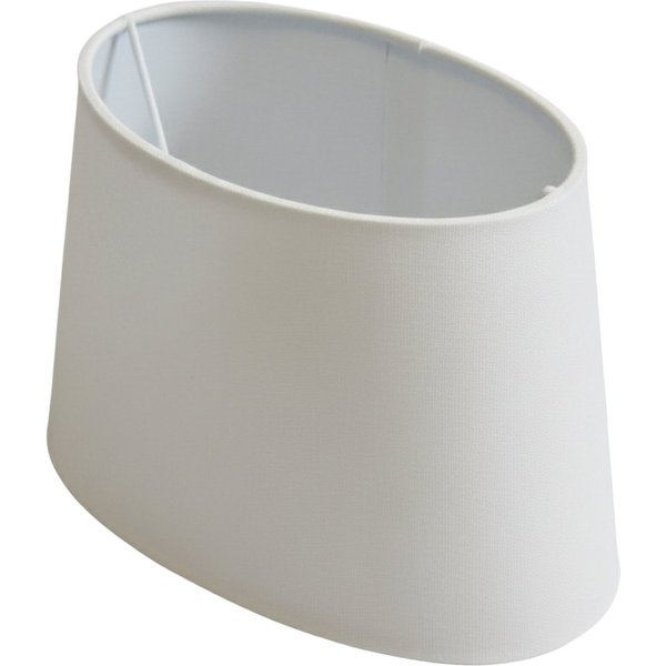 B&S Lampenschirm Lampenschirm oval Velvet weiss B:31,5x20/T:23,5x15/H:19,5cm, Jinming