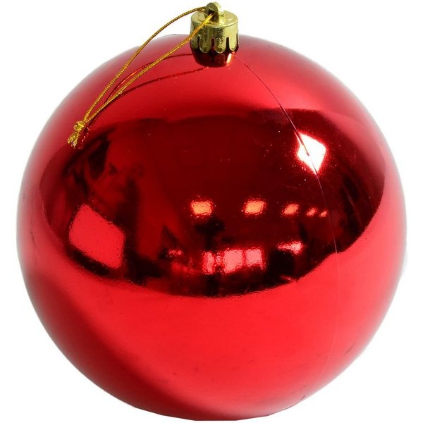 B&S Weihnachtsbaumkugel Weihnachtskugel Kunststoff Ø 14 cm rot für Innen & Außen (1 St)