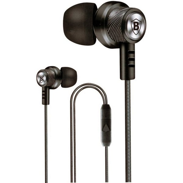 B-Tech Universelle Stereo-Kopfhörer mit Mikrofon & Lautstärkeregler - 3,5mm In-Ear-Kopfhörer
