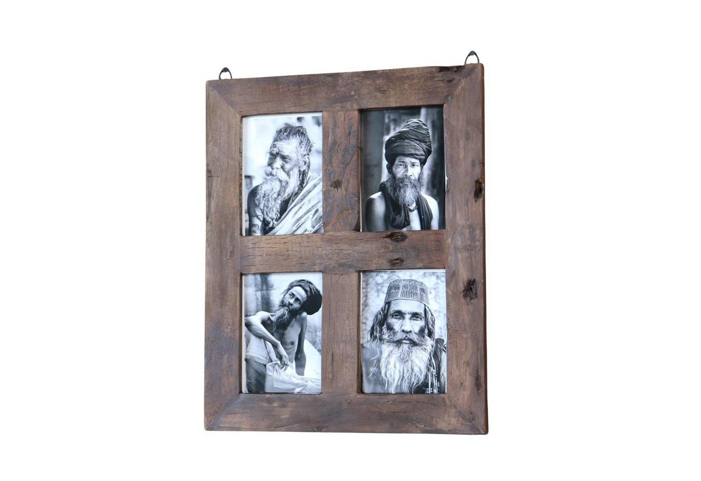 baario Bilderrahmen Collage Altholz Bilderrahmen RUSTI 50x40cm, Collage 13x18 Vintage 4 Bilder Treibholz – Bild 3 von 5