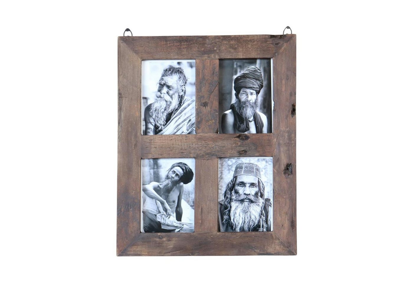 baario Bilderrahmen Collage Altholz Bilderrahmen RUSTI 50x40cm, Collage 13x18 Vintage 4 Bilder Treibholz – Bild 5 von 5