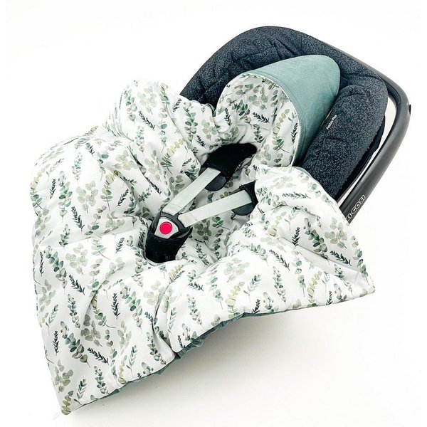 Einschlagdecke Leichte Einschlagdecke Babyschale Autositz Frühling Sommer 80x80 cm, BABEES, Atmungsaktive weiche Baumwollen, für Neugeborenen und Kleinkinder