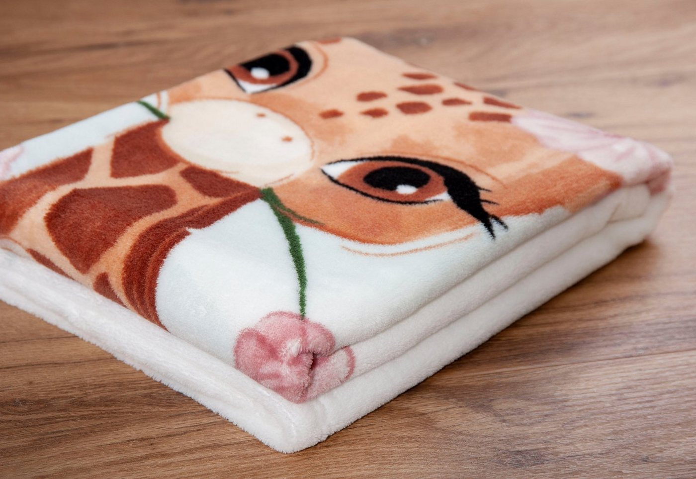 Babydecke Giraffe, Baby Best, mit liebevollem Motiv, Kuscheldecke – Bild 2 von 4