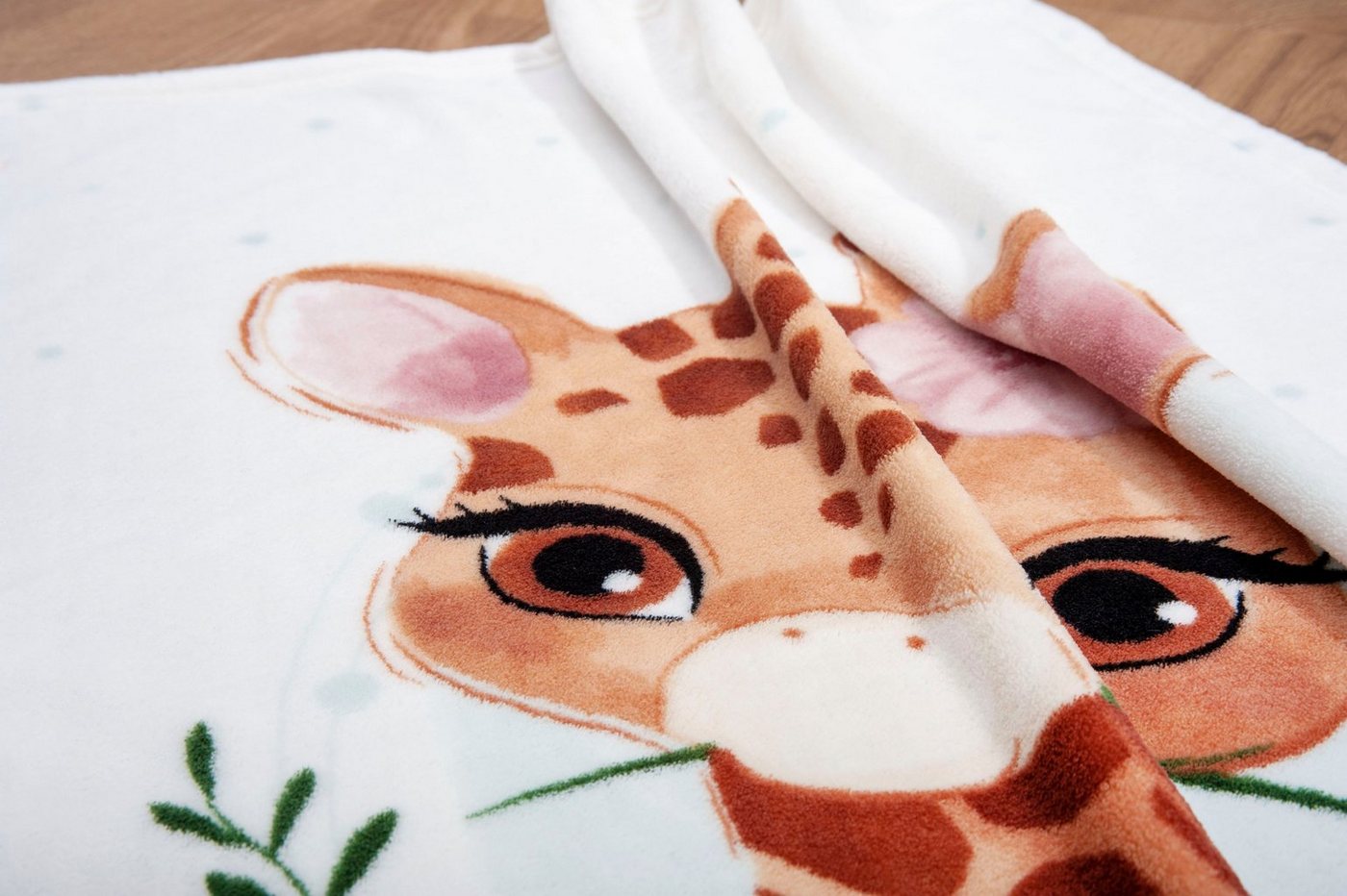 Babydecke Giraffe, Baby Best, mit liebevollem Motiv, Kuscheldecke – Bild 3 von 4