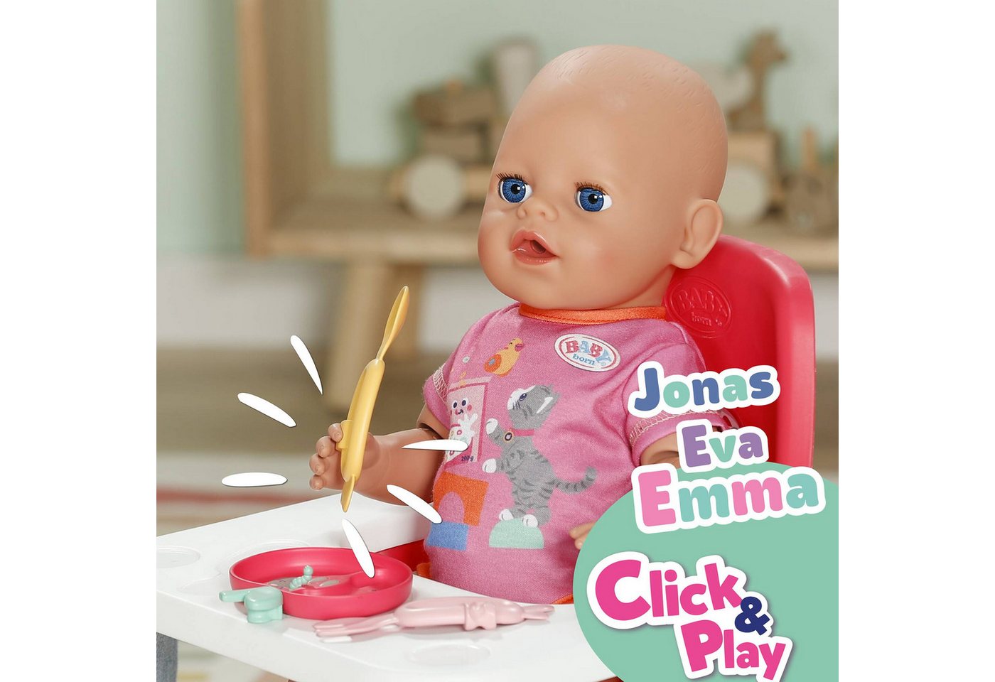 Baby Born Puppengeschirr Geschirrset, passend für Click & Play BABY born Puppen – Bild 2 von 5