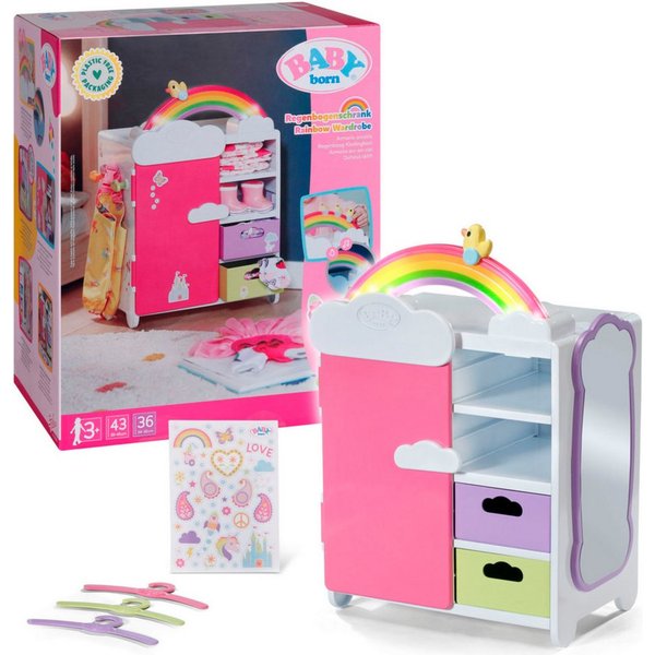 Baby Born Puppenkleiderschrank Regenbogen, mit Licht- und Soundeffekt