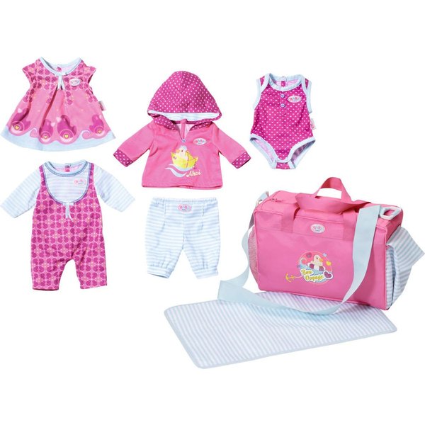 Baby Born Puppenkleidung Great Value Set,43 cm (Set, bestehend aus 5 tlg. Kleidungsset, Wickeltasche inkl. Wickelunterlage)