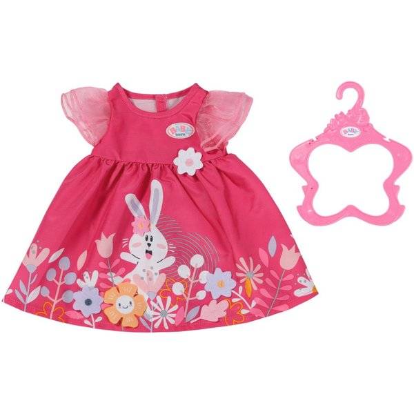Baby Born Puppenkleidung Kleid Blümchen, 43 cm, mit Kleiderbügel