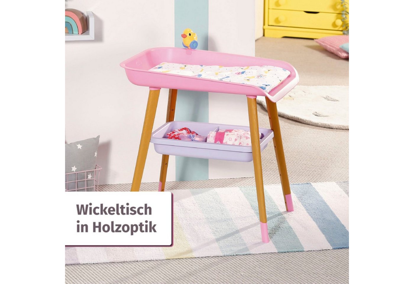 Baby Born Puppenwickeltisch, mit Wickelauflage und Tuchhalter – Bild 3 von 5